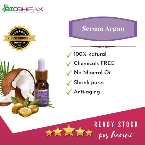 Rahsia Serum Alami Argan Oil Bio Serum With Strawberry Essential Oil / Serum Minyak Argan - Bioshifax